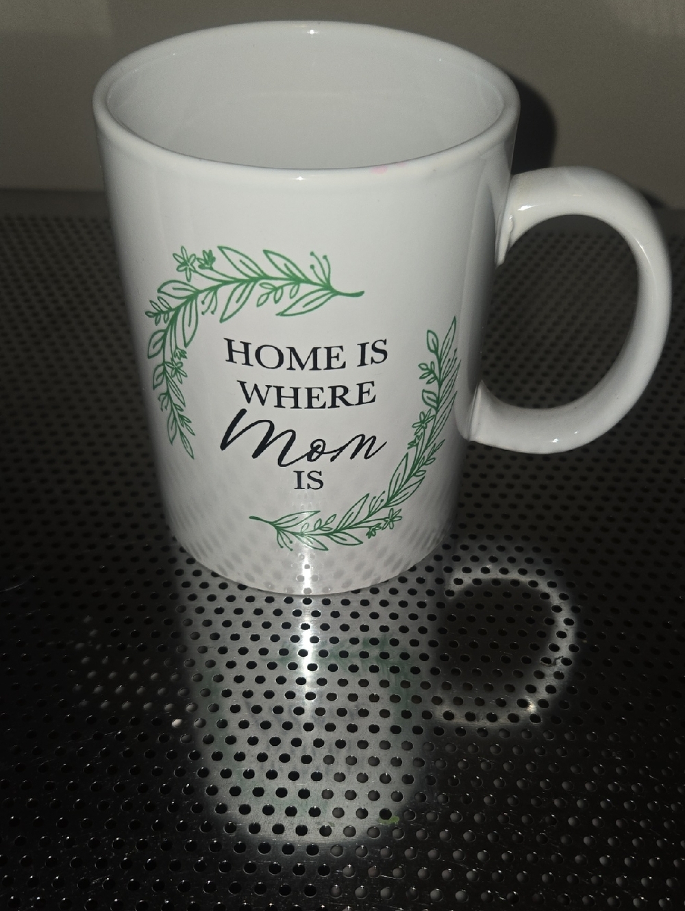 White "Home Is Where Mom Is" Ceramic Coffee Mug - White